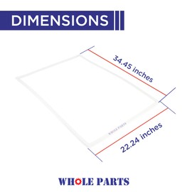 Whole Parts Refrigerator Freezer Door Seal Gasket, White Color, Single Piece, Part# PB070289 - Replacement & Compatible with Some Viking Refrigerators