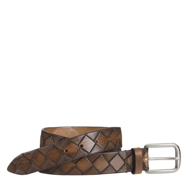 Johnston & Murphy Men's Basketweave Belt Tan 38 US