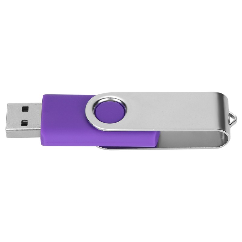 USB Flash Drive Candy Purple Rotatable Portable Storage Memory Stick