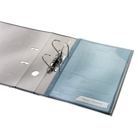 Leitz CombiFile Folder, Pack of 5, Holds up to 40 A4 sheets, Transparent, Matte, Blue, 200 Micron PP Material, 47260035