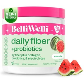 Belli Welli Suplemento diario de fibra en polvo con colágeno, probióticos y electrolitos  Favorece la salud digestiva, el equilibrio intestinal y la  