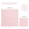 200 Pack Cocktail Napkin 2-Ply Scalloped Edged Dessert Napkins Folded