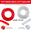 FERRODAY 10 FT 3/16 Beer Line Tubing & 5/16 CO2