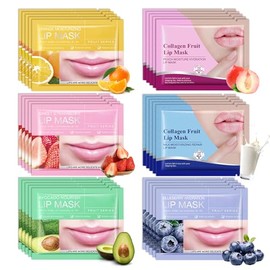 30 máscaras hidratantes para labios, máscaras de labios durante la noche, parches hidratantes para labios secos, máscara nutritiva para dormir, kit de