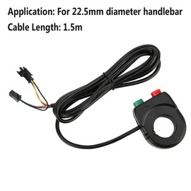 Scooter Horn Switch, 2 in 1 22.5mm Handlebar Switch Bike Headlight Light Horn Switch Plastic Bicycle Button for Motorcycle Scooter Ebike