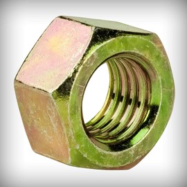 New Lot of 100 Pcs 7/16"-20 Grade 8 Finished Hex Nuts Yellow Zinc Plated Steel Set #Lig-0927NG Warranity by Pr-Mch