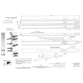 Unbranded Native American Flute PLANS to make a low D Flute -  actual size