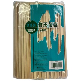 Shinwa Commercial Bamboo Chopsticks, 9.4 inches (24 cm), 100 Pairs Beige