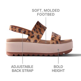 Reef Women's Water Vista Higher Sandal, Leopard, 7