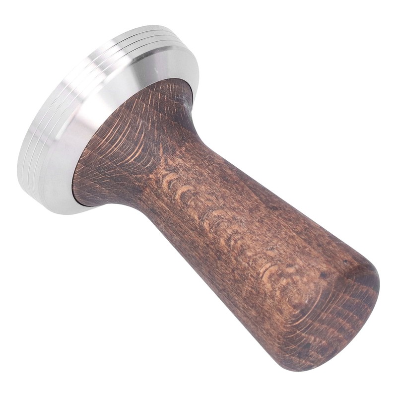 58mm Tamper Tool Black Walnut 304 Stainless Steel Portable Coffee