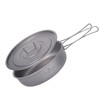 Boundless Voyage Titanium Frying Pan with Lid Portable Folding Handles