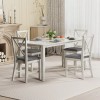 Peatuk 7-Piece Dining Room Table Set with 6 Upholstered Chairs