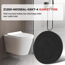 Z1200-NEOSEAL-GSKT-4 Wall Hung Toilet Gasket 4" for Rear Discharge Toilet, Rear Outlet Toilet, Rear Flush Toilets, Wall Mounted Toilet And So On (Z1200-NEOSEAL-GSKT-4)