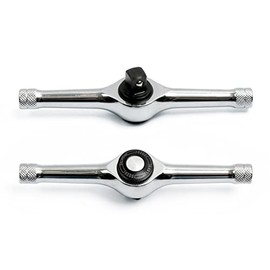 Koshihara K055 Drive Angle 3/8 inch (9.5 mm) T-Type Ratchet Handle, Short T-Type Ratchet Wrench, Number of Gears: 72T, Total Length: 5.1 inches (130 mm), Material: Chrome Vanadium, Made in Taiwan,