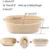 Rattan Bread Proofing Basket Set Sourdough Bannetons Proving Basket Bread