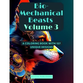 Bio-Mechanical Beasts Volume 3: A Coloring Book of Cybernetically Enhanced Animals: 157 Unique Designs