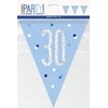 Unique Party 92083 - 9ft Foil Glitz Blue 30th Birthday