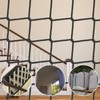 LAKNUAL Kids Pets Safety Rope Netting, Black Stairs Balcony Railing