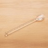 GSHLLO 2 Pcs Clear Glass Spoons Tea Stirring Spoon Coffee