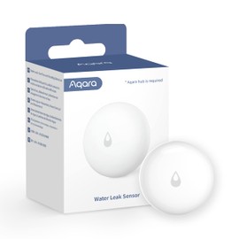 Aqara Wassersensor, Erfordert Aqara Hub, Drahtloser Flutdetektor für Alarmanlage und Smart Home, Wassersensor-Alarm für Küche, Badezimmer, Keller