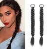 2Pcs Braided Ponytail Extensions with Hair Ties Soft Synthetic Hair