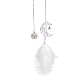 Dream Catcher Cute Dream Net Accessory, Stylish, Decorative, Car Decoration, Car Pendant, Interior Car Accessory, Car Interior Decoration, Gift, Wall Hanging, Happiness Protection (White)
