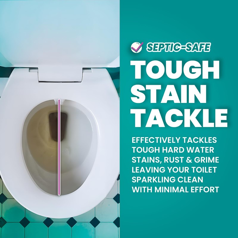 Uncle Todd's Toilet Cleaner - 100% Dissolvable Sheets, Planet-Friendly, Drop,