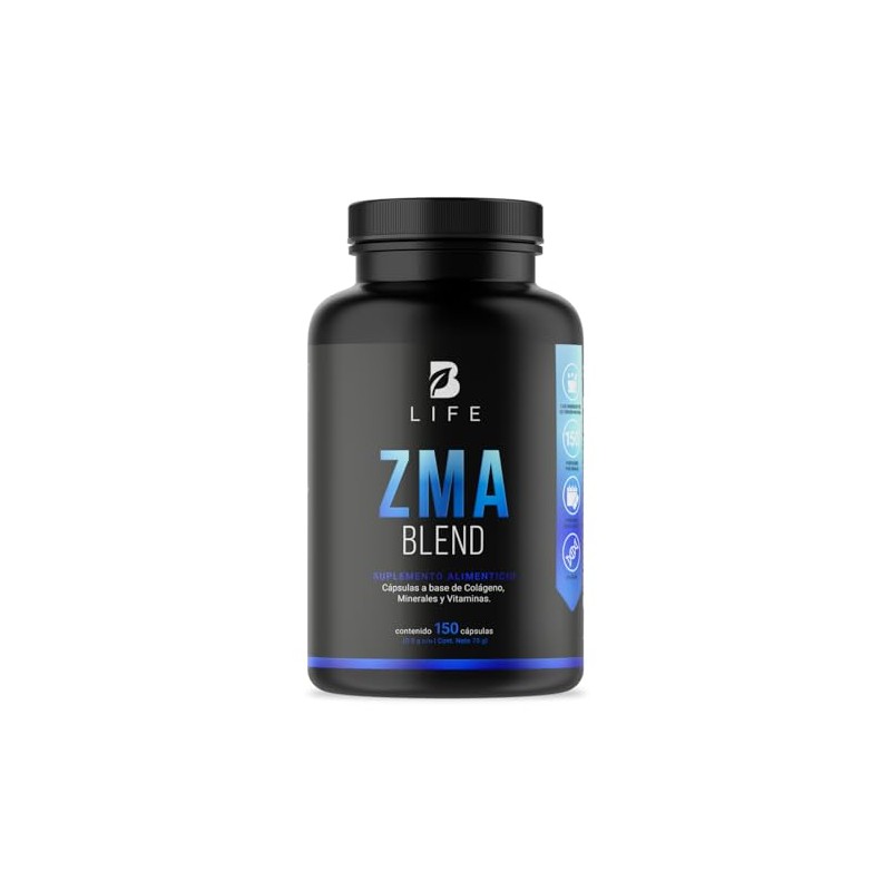 Mezcla Zinc Magnesio Vitamina Colágeno Hidrolizado Calcio 150 Cápsulas Ingredientes