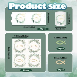 Communion Napkins, Lantern Table Decoration, Beautiful Decoration for Confirmation and Christening, 72-Piece Set with First Communion Decoration, Perfect for Children, High Quality and Easy to