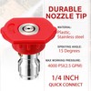 MorningRo 10 Pcs Pressure Washer Nozzle Tips 1/4 Inch Quick