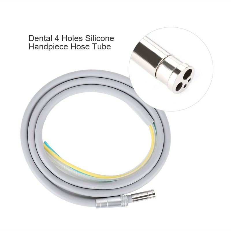 4 Holes Handpiece Hose Tube with Connector Dental High Speed