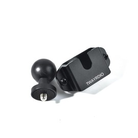 TWAYRDIO Handheld Radio/Mic Holder, Belt Clip Hanger Hook with 25mm/1" Ball Adapter Compatible with RAM Mounts B Size Double Socket Arm, for Walkie Talkies Two Way Radios Speaker Mics