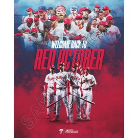 SPORTSPHOTOSUSA 2023 Philadelphia Phillies Welcome Back to Red October 8x10 Photo