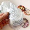 Can Badge Cover, Transparent [40 Pieces] for 2.2 inches (57