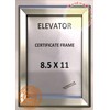BUILDINGSIGNS.COM Elevator Certificate frame 8.5x11 inch (Silver, Heavy Duty -