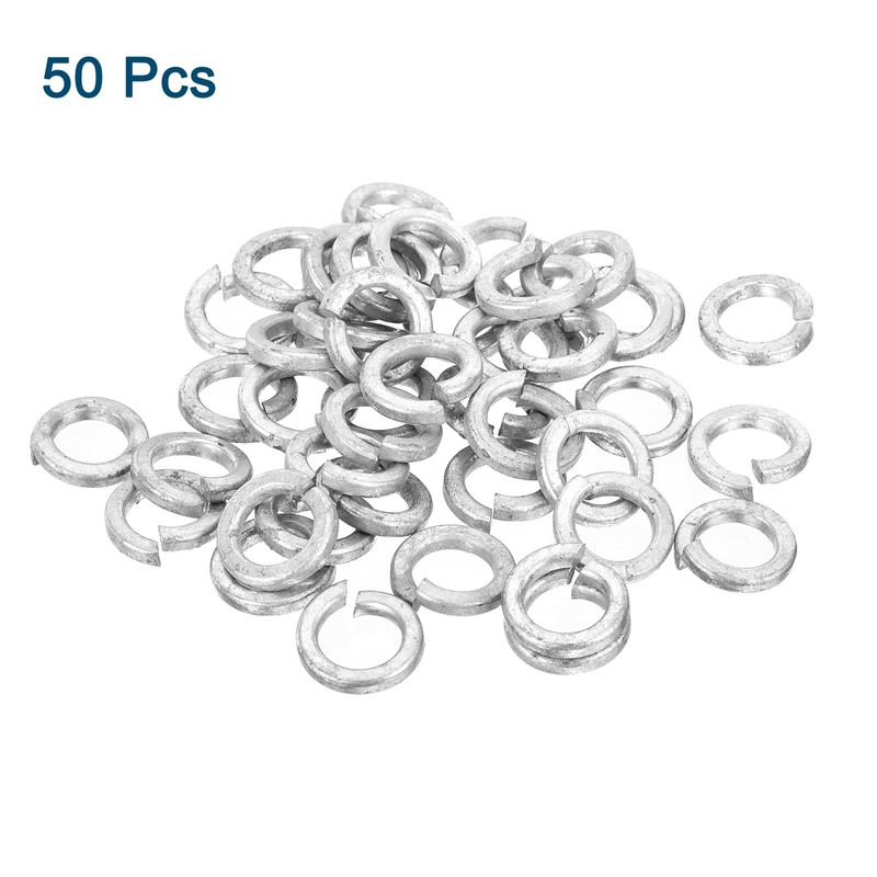 sourcing map 1/2" Split Lock Washer, 50Pcs Carbon Steel Spring