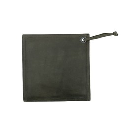 Rustic Leather Hot Pot Pad (Potholder), Double Layered, Double Stitched and Handmade by Hide & Drink (Smoke)