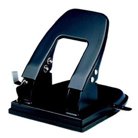 Charles Leonard Inc. 2 Hole Paper Punch, 8 cm Centers, Black, 1 per Box (90228)