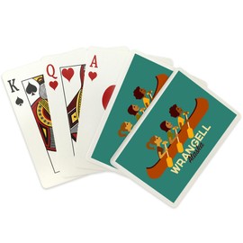 Lantern Press Wrangell, Alaska, Kayaking, Geometric, (52 Playing Cards, Poker Size Card Deck with Jokers)