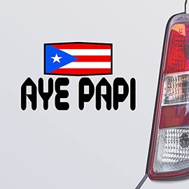 Custom Brother - Aye PAPI Puerto Rico Puerto Rican Black Color Car Laptop Wall Bumper Decal Sticker, DesS76