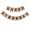 Cartel de arpillera de feliz cumpleaños reutilizable para decoración de