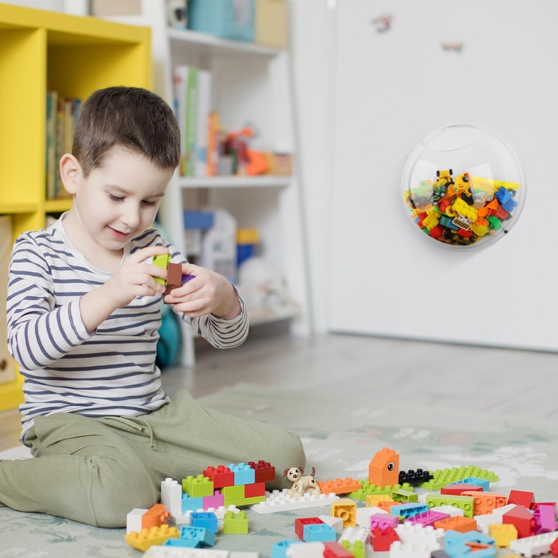 Yungyan 2 Pcs Acrylic Toy Wall Organizer Wall Mounted Toy