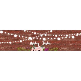 My Wonderful Labels 100 Brick & Market Lights Rustic Wedding Anniversary Water Bottle Labels