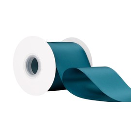 Ribbonitlux 100mm Wide Double Face Satin Ribbon 22 Meters (347-Teal）, Set for Bow, Party Decor, Sewing Applications, Wedding and Craft