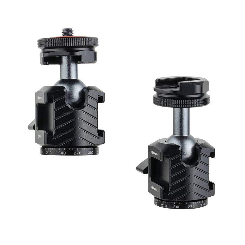 POWRIG Multi Cold Shoe Mount Mini Camera Ball Head