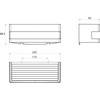 Emco SYSTEM2 Sponge Drilling, Metal Tray, Shower Basket for Bath