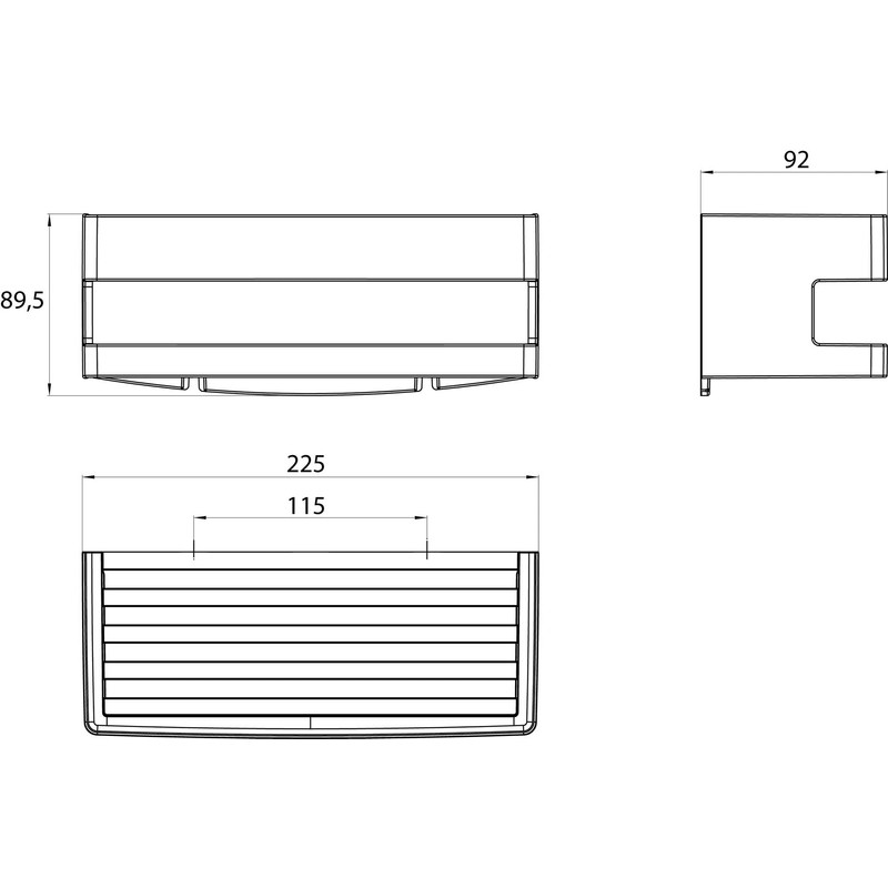 Emco SYSTEM2 Sponge Drilling, Metal Tray, Shower Basket for Bath