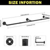 Winmien Industrial Pipe Clothes Rack, 50 In Heavy Duty Wall
