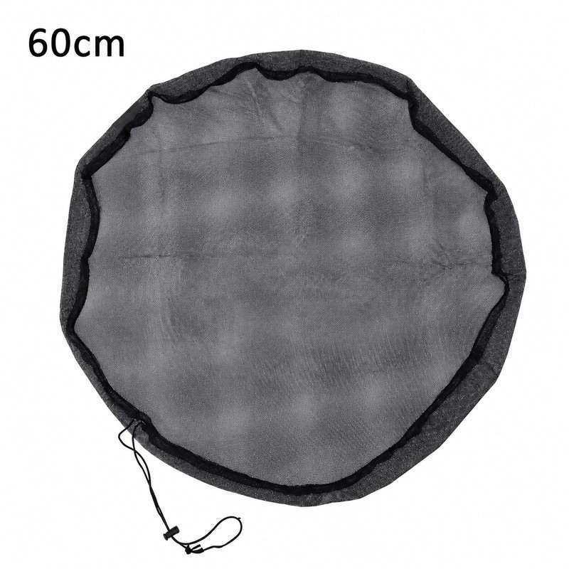 Drawstring Mesh Rain Barrel Cover for Outdoor Water Storage –