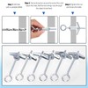 Glarks 15pcs M5 O-Shaped Eye Bolt Toggle Anchors Set for